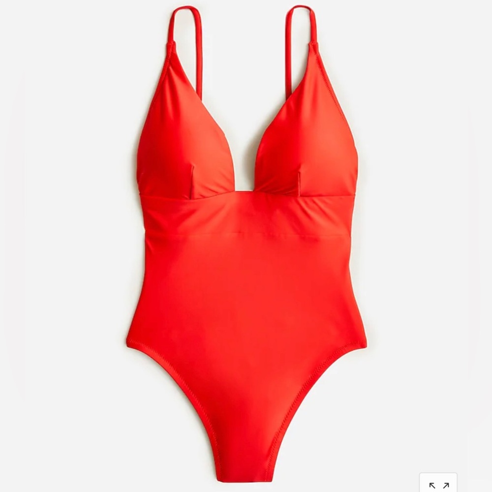 J.Crew red one piece swimsuit - size 16, long torso